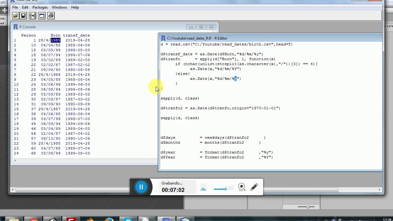 Parsing Complex Dates From A Csv In R Youtube Parsing Complex Dates From A Csv In R Youtube
