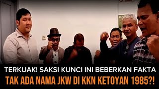 Download Lagu TERKUAK! SAKSI KUNCI INI BEBERKAN FAKTA, TIDAK ADA NAMA JKW DI KKN KETOYAN 1985 MP3