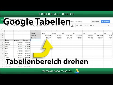 Video: Können Sie in Google Tabellen transponieren?