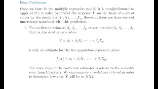 019 - Statistical Learning - F-Statistic and Prediction Intervals