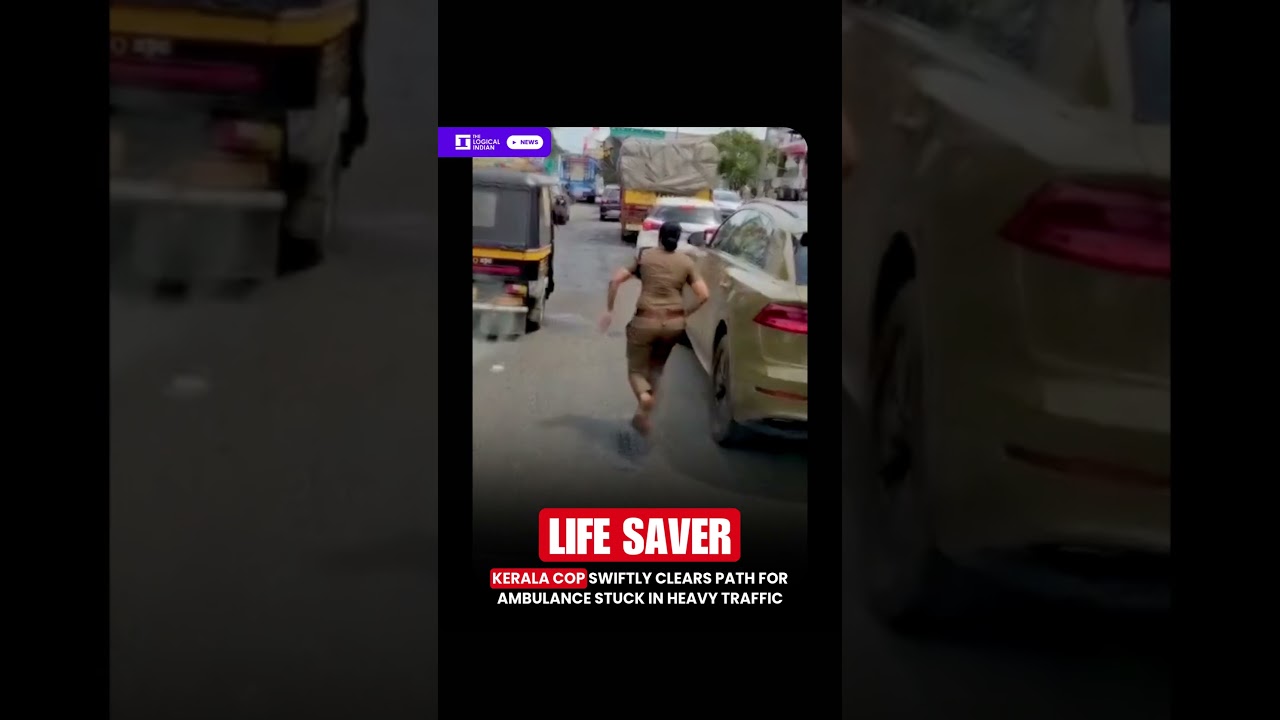 Kerala Cop Swiftly Clears Path for Ambulance Stuck in Heavy Traffic