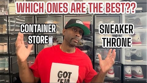 THE CONTAINER STORE OR SNEAKER THRONE Drop Front Sneaker Boxes | Which Sneakers fit which boxes?