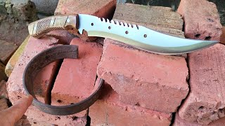 PANDAI BESI_membuat SANGKUR berburu (BAYONET)#knifemaking