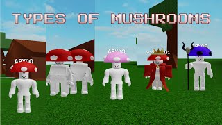 TYPES OF MUSHROOMS IN ABILITY WARS - ARY0O