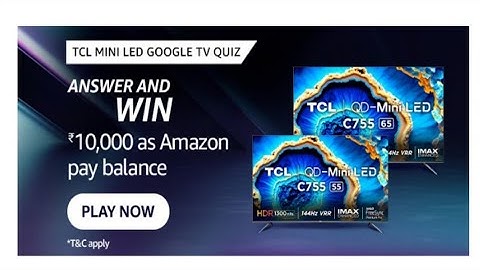 Funzone Amazon TCL Quiz Answers Today | 23 December 2023 | @dailyquiztime #amazonfunzon