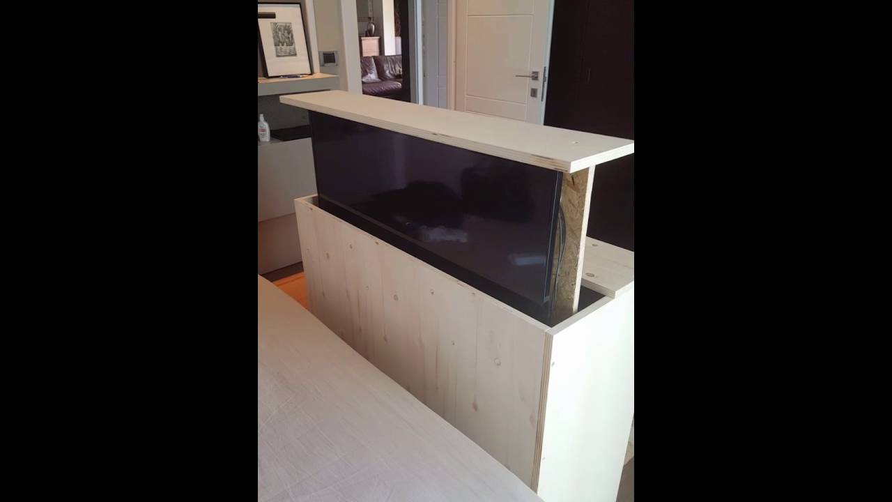 Tv a scomparsa fai da te. lift tv. 90 youtube Tv scomparsa soffitto