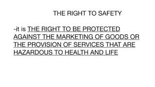 The 8 Basic Consumer Rights