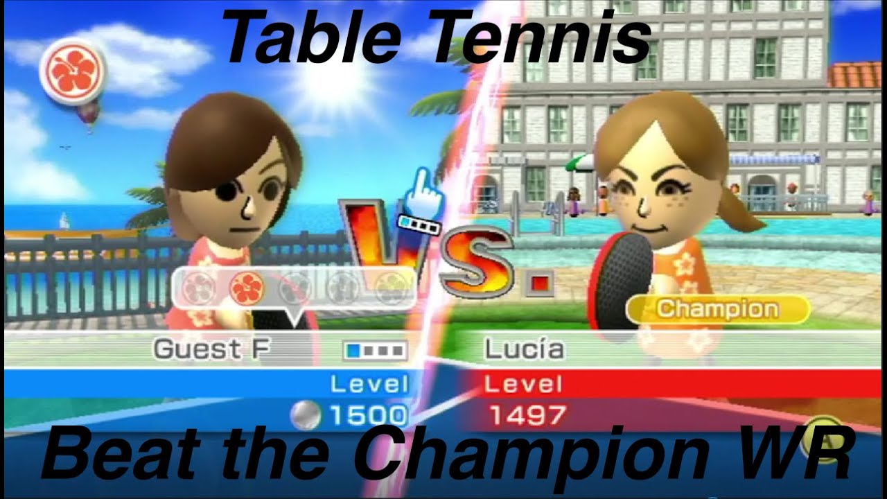 [TIED WORLD RECORD] Wii Sports Resort Table Tennis Beat the Champion