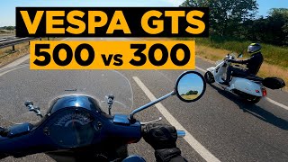 Vespa GTS 300 hpe против Vespa GTS 500 La Mutata Speedtest