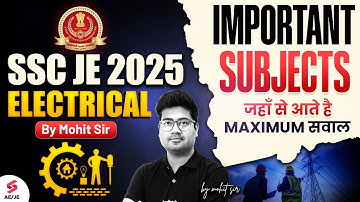 SSC JE 2025 | SSC JE Electrical Important Subject | SSC JE Electrical Preparation Strategy 2025
