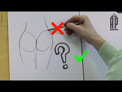 Видео: Как обычно рисуют ЯГОДИЧНЫЕ МЫШЦЫ и как правильно рисовать!? - Александр Рыжкин