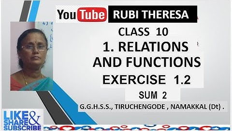 10th _ Exercise 1.2 _ Sum 2 _ ENGLISH MEDIUM _ RELATIONS AND FUNCTIONS
