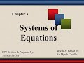 Solving systems of linear equations    college  advanced algebra