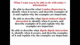Intermolecular Forces, part 2