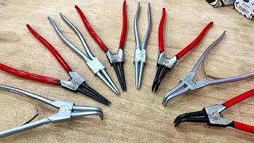 Kìm phe trong ngoài thẳng cong Ø85-165mm ELORA 383 và 384-A41, made in Germany