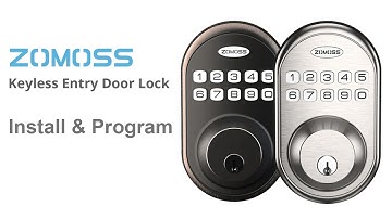 How to Install & Program ZOMOSS DRZ Door Locks with Keypads