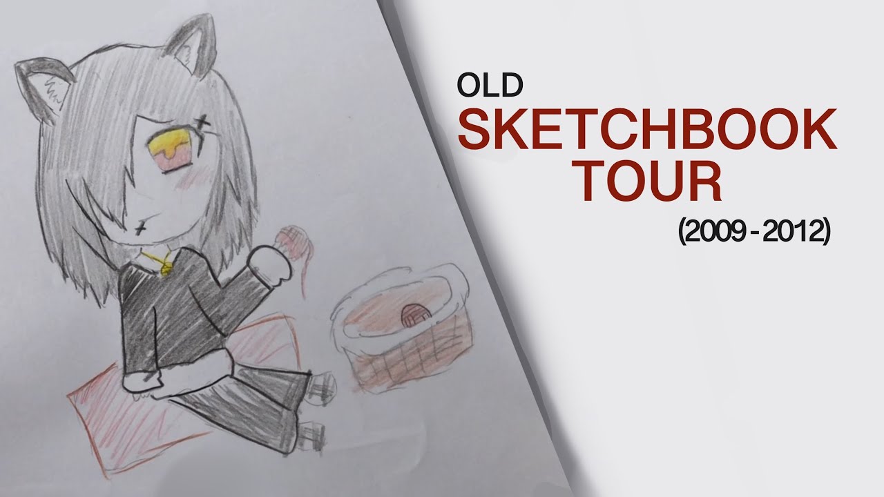Old sketchbook tour (2009-2012) going through my childhood drawings ...