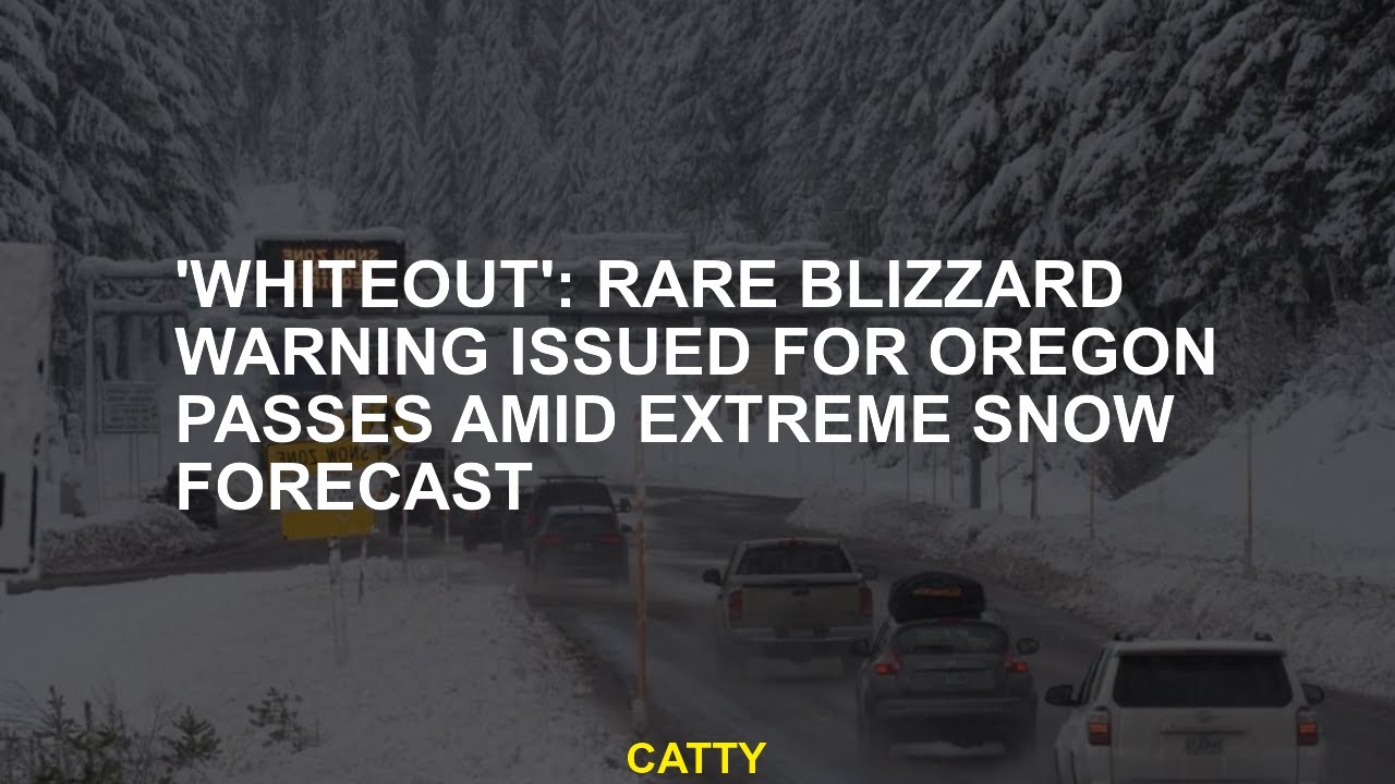 'Whiteout': Rare blizzard warning issued for Oregon passes amid extreme ...