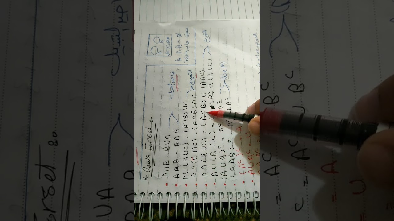 ملخص شرح المحاضره الاولى فى الاحصاء والاحتمالات 🤍🔥