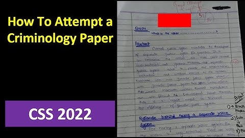 How To Attempt a Criminology Paper |CSS 2022 ||CSS Aspirants Forum