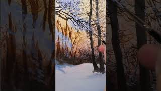 Painting Winter Light & Shadows  #satisfying #art #painting