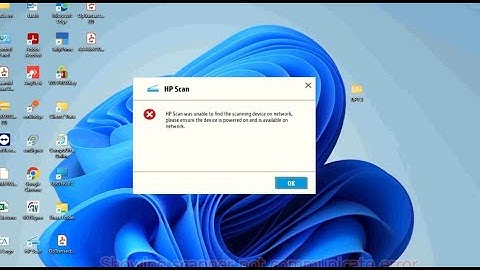 HP scan was unable to find the scanning device on network