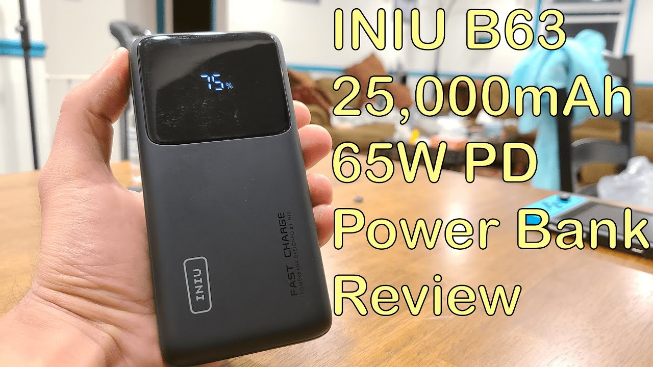 Review: Iniu BI-B63 USB-C PD (65W) 25000mAh/92.5Wh Power Bank
