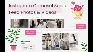Module SocialFeed - Photos & Video/Reels using Instagram API - PrestaShop 1.6 / 1.7 / 8