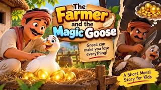 The Farmer and the Magic Goose 🪿🥚 | Don't Be Greedy! | Moral Story for Kids | Funny Kids