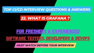 22 - What is Grafana  CI/CD Interview Questions for SDET/Devops