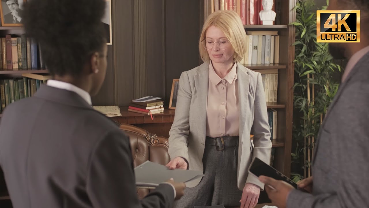 👥 Diplomatic Office Discussion | Free 4K Stock Footage for Legal & Government Content