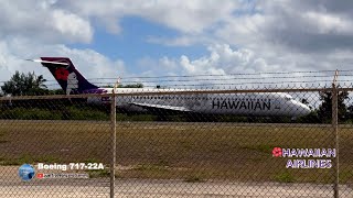 Spotting a 🌺 Classic Hawaiian Airlines (Operated by Alaska Airlines) B717 Taxi at HNL!