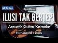 Ilusi Tak Bertepi (Karaoke Akustik) - Hijau Daun (Male Key)