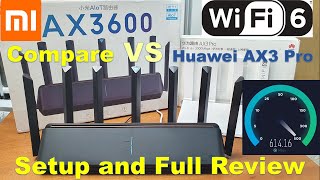 Xiaomi Mi AX3600 Wi-Fi 6 Router Setup Review Compare VS Huawei AX3 Pro