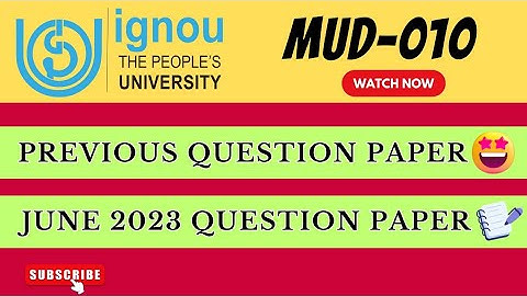 MUD-010 Previous Question Paper📃 | 2023 June Session | IGNOU MA URDU | QUESTION PAPER |