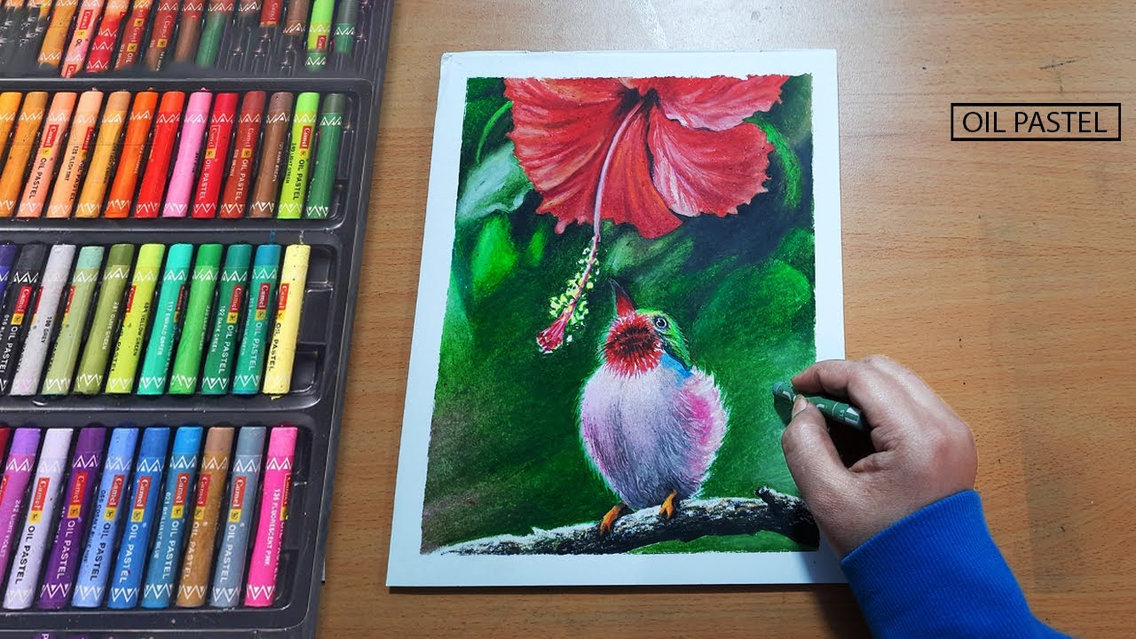 Discover 111+ birds drawing oil pastel best