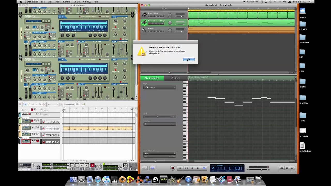 Rewire Reason & Garageband - YouTube