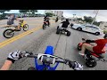 1000 motorcycles take over miami  broward on top rideout on yz125