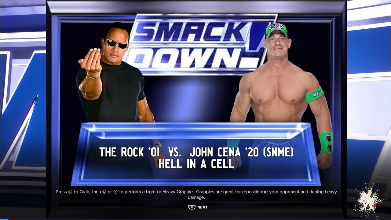 WWE 2K24 HELL IN A CELL MATCH | The Rock 01 Vs John Cena 20 SNME Epic ...