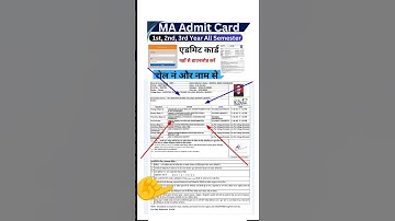 MA Admit Card 2024-25 // Download MA Admit Card // Admit Card 2024 Download Kare