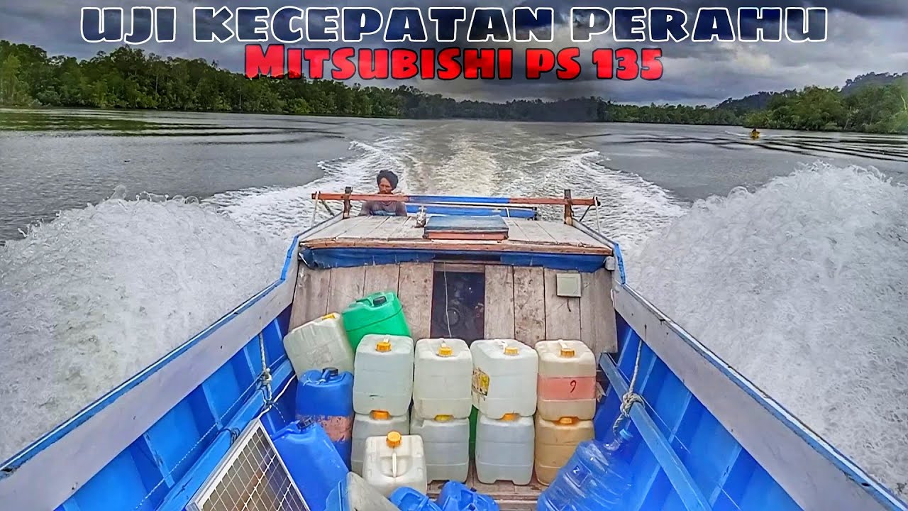 BOAT SPEED TEST CAR ENGINE ||  Mitsubishi PS 135