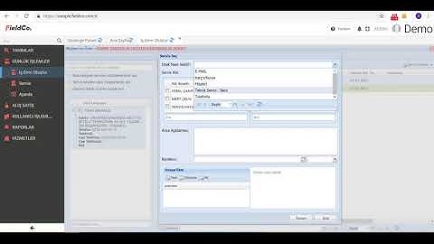 FieldCo Web Isemri Olustur