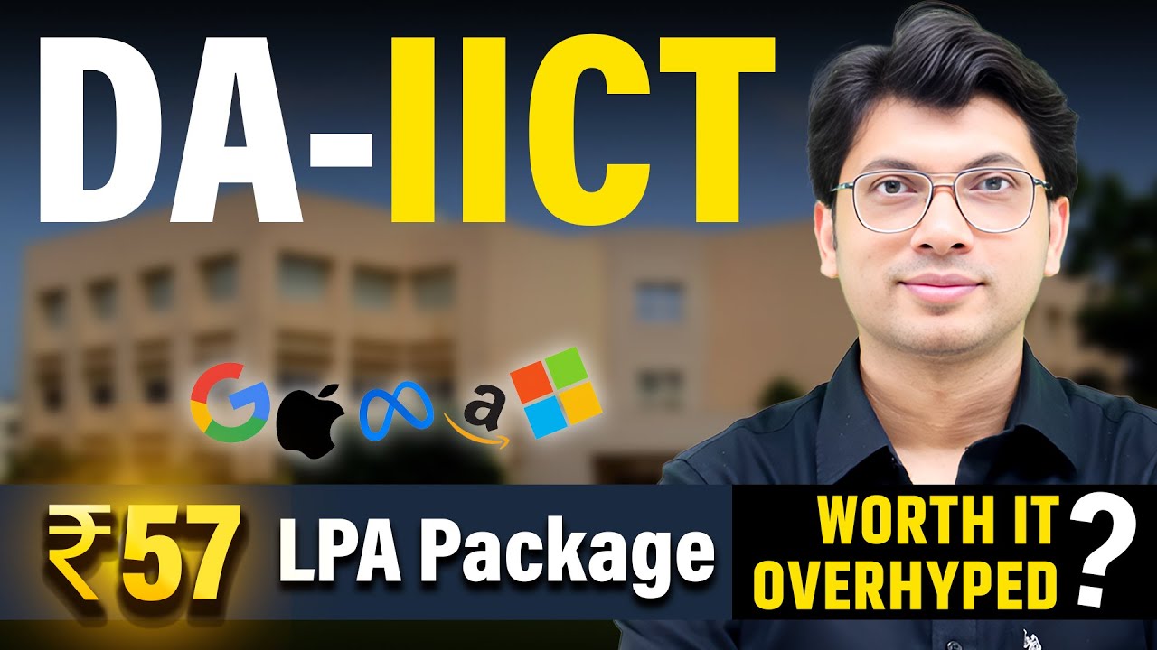 DAIICT Gandhinagar 🔥 Fees, Cutoff, Placements | Package Upto ₹57 LPA 😍 | Prateek Sir