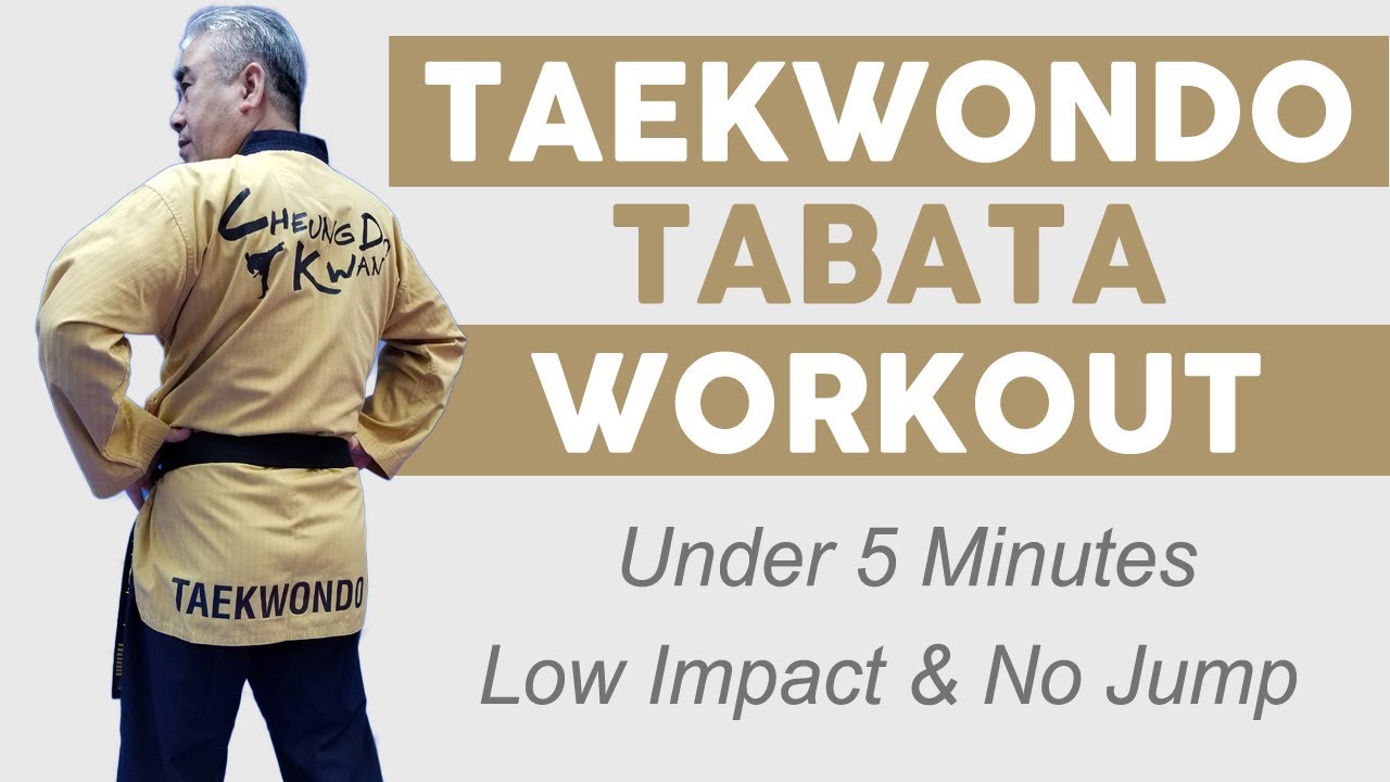 Taekwondo Tabata 4 Minute Stronger Kick Workout (Low Impact, No Jump) YouTube