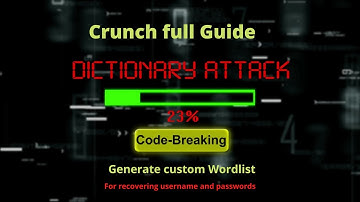 How to generate Dictionary or Wordlist with crunch | Make own wordlist | Crunch tool full guide