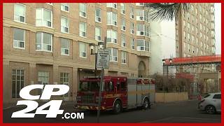 Firefighters return to extinguish fire at same condo building that erupted in flames months ago