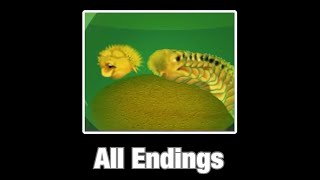 Yellow singing pufferfish all endings