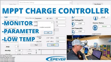 EPever MPPT charge controller PC connection parameter settings and low temp disconnect