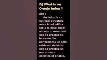 #shorts  What is an Oracle Index? Interview question | Learnomate Technologies.