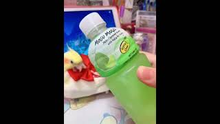 🍹MG💫💓ASMR💓drinking green💚💚drink & eating pudding bread🥞cocktail🐥🐣 #cocktail  #asmr #green